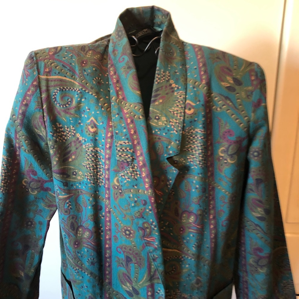 Vintage 90’s teal Cabin Creek blazer size 6P